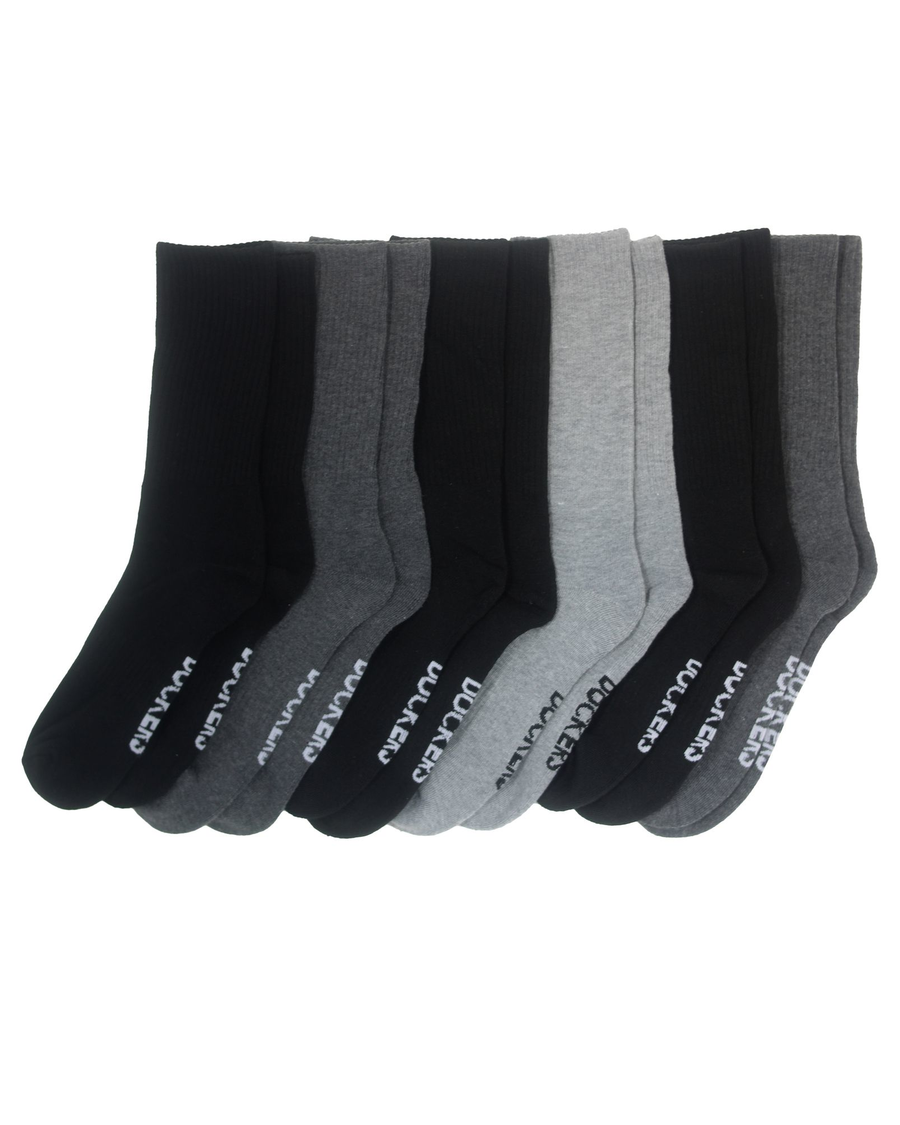 (image for) Simple 1/2 Cushion Athletic Crew Socks, 6 Pack